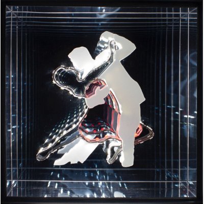 INSTALLAZIONE PINO POLISCA ' PASSO DI DANZA ' dimensioni L 31,5 x H 31,5 x P 10 cm.