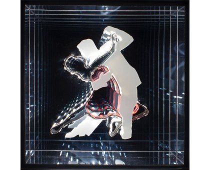 INSTALLAZIONE PINO POLISCA ' PASSO DI DANZA ' dimensioni L 31,5 x H 31,5 x P 10 cm.