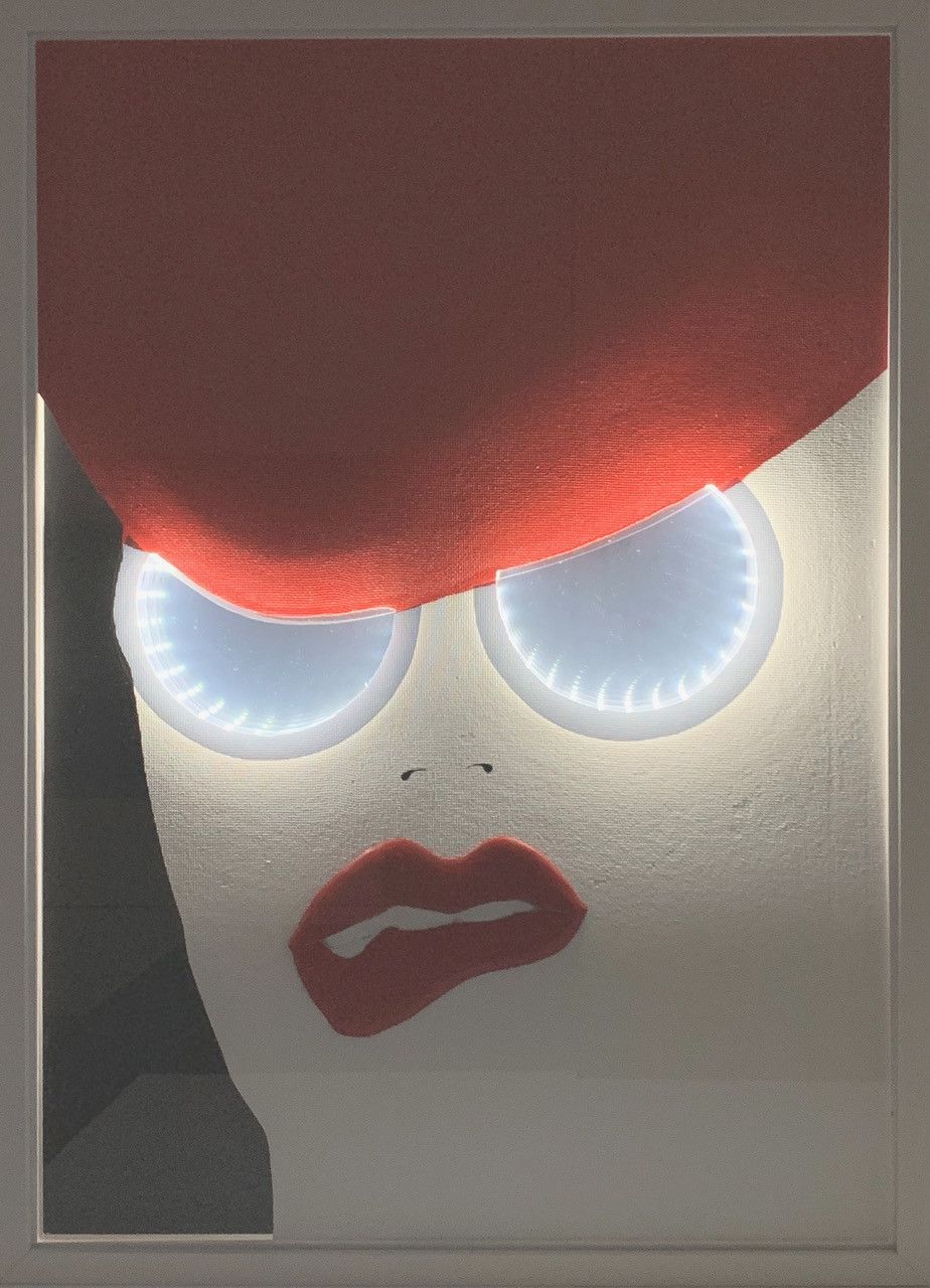 INSTALLAZIONE PINO POLISCA ' SGUARDI 1 '  dimensioni L 50 x H 70 cm.