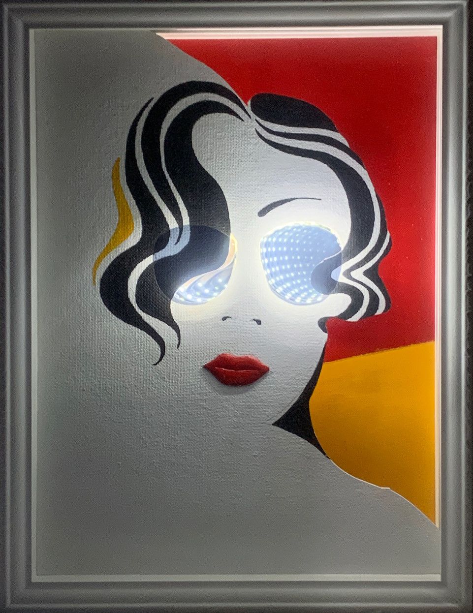 INSTALLAZIONE POSISCA PINO ' SGUARDI POP '  dimensioni L 30 x H 40 cm.