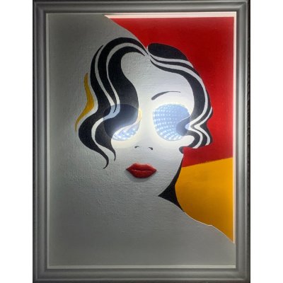 INSTALLAZIONE POSISCA PINO ' SGUARDI POP ' dimensioni L 30 x H 40 cm.