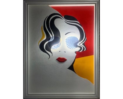 INSTALLAZIONE POSISCA PINO ' SGUARDI POP ' dimensioni L 30 x H 40 cm.