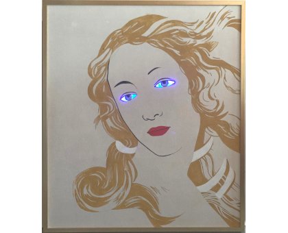 INSTALLAZIONE PINO POLISCA ' SGUARDI POP 2 ' dimensioni L 95 x H 110 cm.