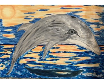 OLIO SU TELA LUCIA LEPORATTI ' L 'AURORA ' dimensioni L 70 x H 50 cm.