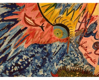 OLIO SU TELA LUCIA LEPORATTI ' IL SOGNO A PARIGI ' dimensioni L 30 x H 40 cm.