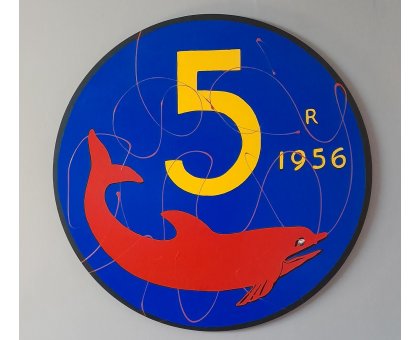 SMALTI SU TELA YURI OLEGOVIC ' 5 LIRE ' dimensioni - diametro 100 cm.