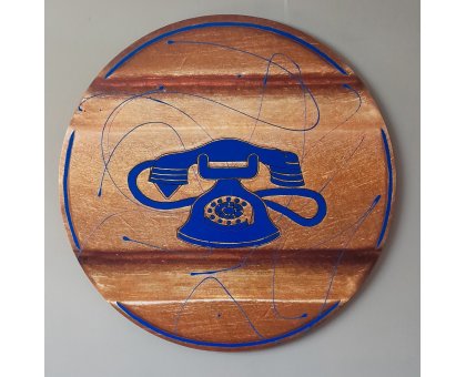 SMALTI SU TELA YURI OLEGOVIC ' GETTONE ' dimensioni - diametro 80 cm.