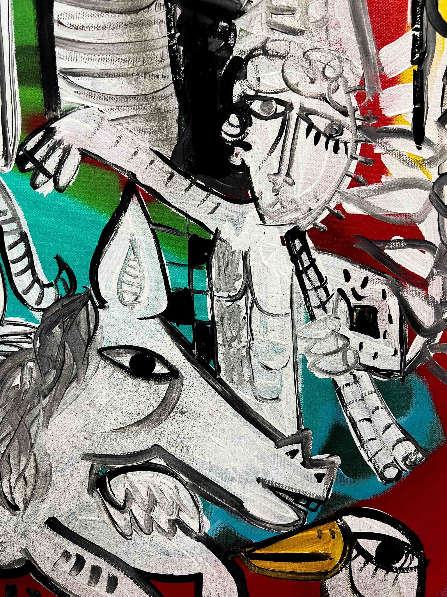 MIXED MEDIA SU TELA  ALESSANDRO  SIVIGLIA '  FONTANA  DI  TREVI  TRAMONTO  '  dimensioni L 100 x H 100 cm.