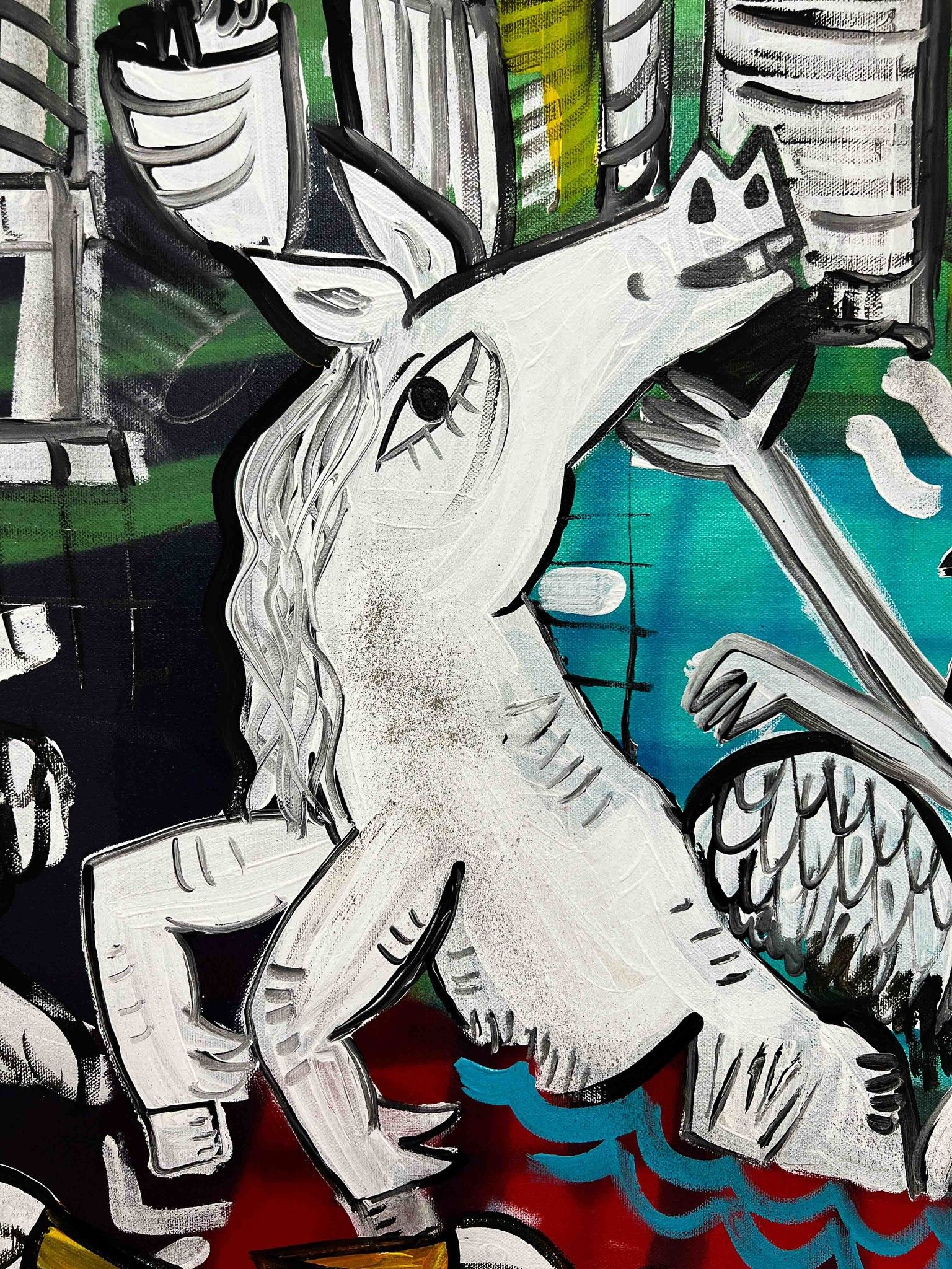 MIXED MEDIA SU TELA  ALESSANDRO  SIVIGLIA '  FONTANA  DI  TREVI  TRAMONTO  '  dimensioni L 100 x H 100 cm.