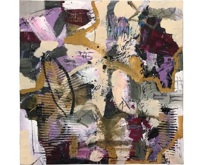 MIXED MEDIA SU TELA PAOLO RAVALLI ' COTE D 'AZUR ' dimensioni L 80 x H 100 cm.