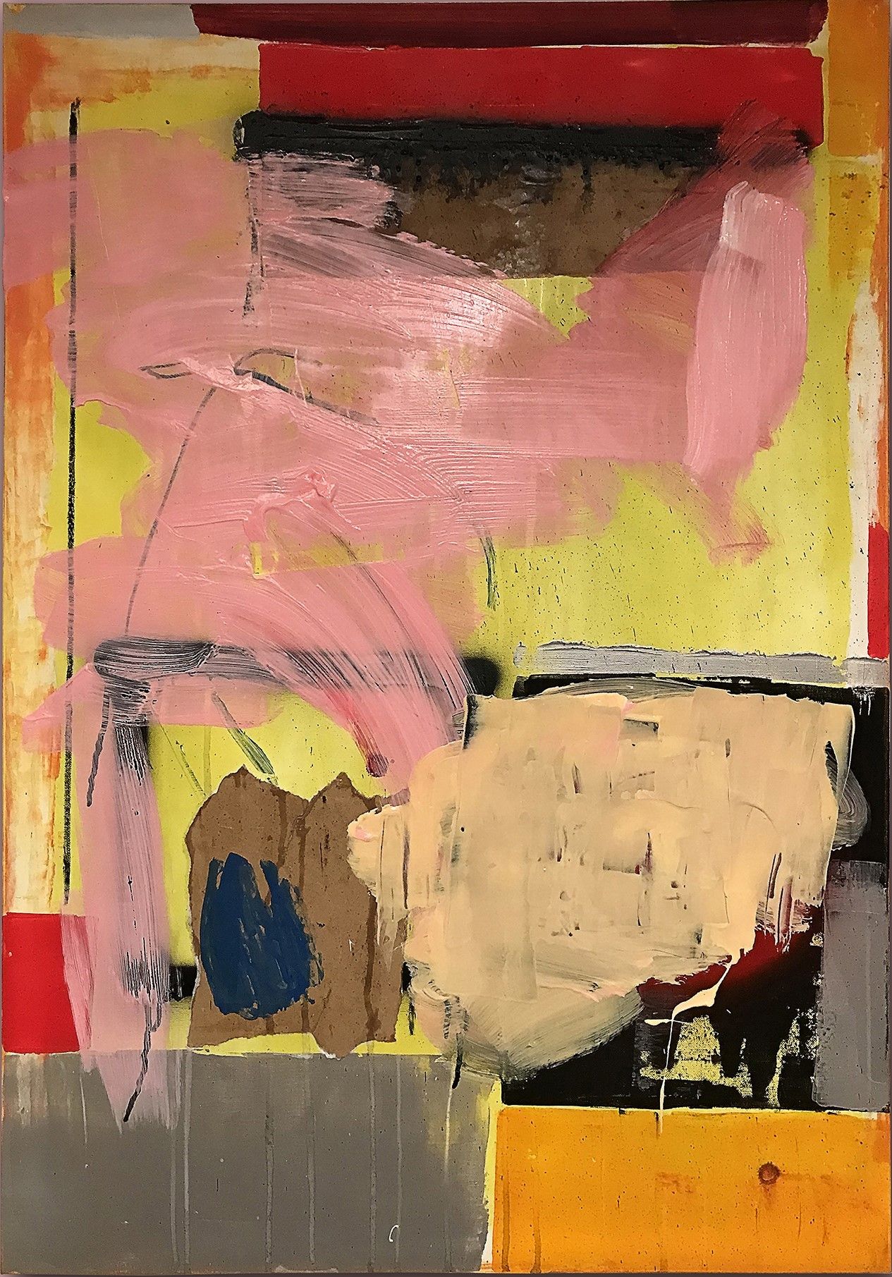 MIXED MEDIA SU TELA  PAOLO  RAVALLI ' FOUR  SEASONS '  dimensioni L 70 x H 100 cm.