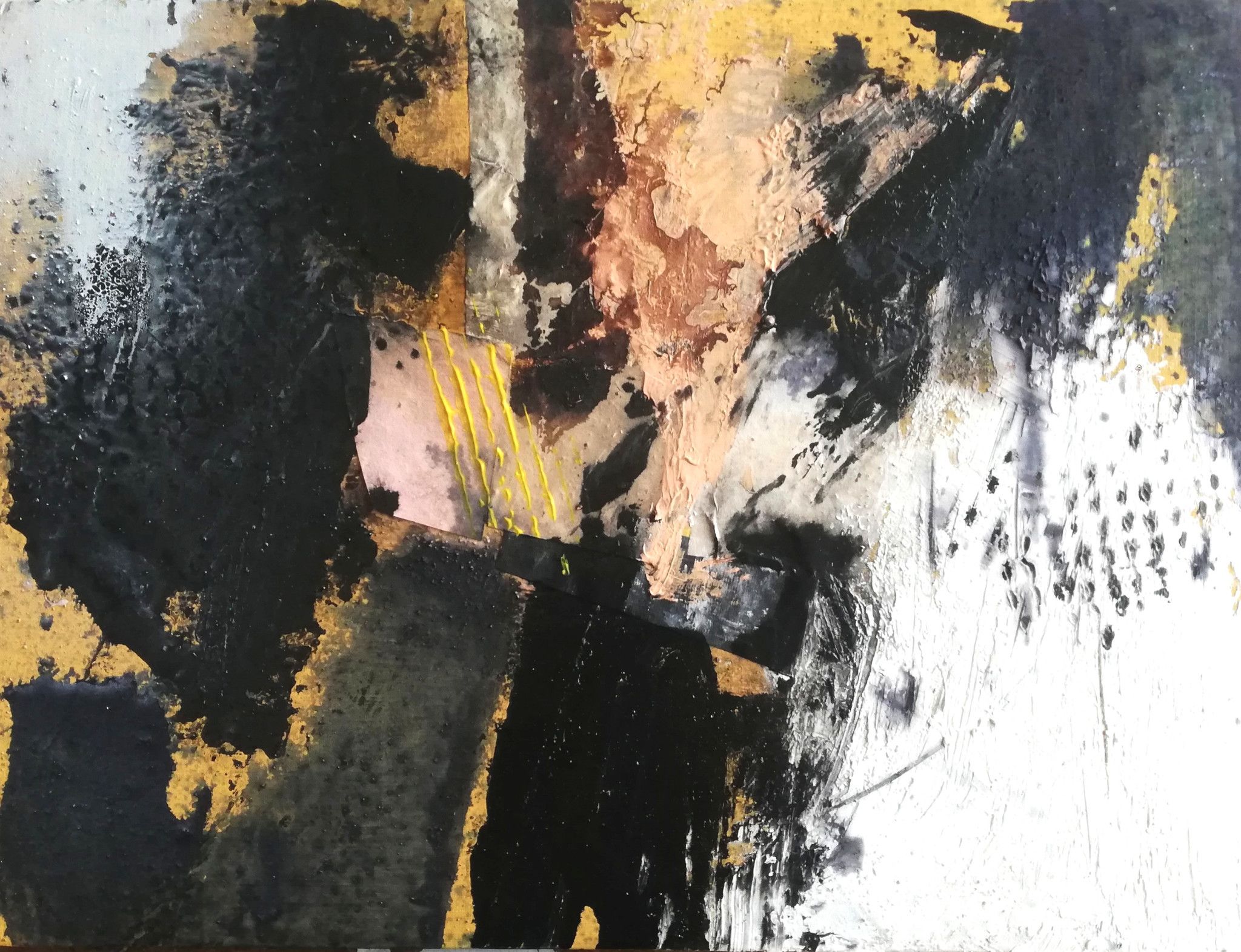 MIXED MEDIA SU CARTONE TELATO  RENATO  GIORGIO ' SENZA  TITOLO  22 '  dimensioni L 30 x H 40 cm.