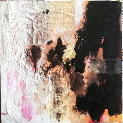 MIXED MEDIA SU TELA RENATO GIORGIO ' SENZA TITOLO 23 ' dimensioni L 40 x H 40 cm.