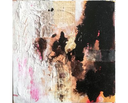 MIXED MEDIA SU TELA RENATO GIORGIO ' SENZA TITOLO 23 ' dimensioni L 40 x H 40 cm.