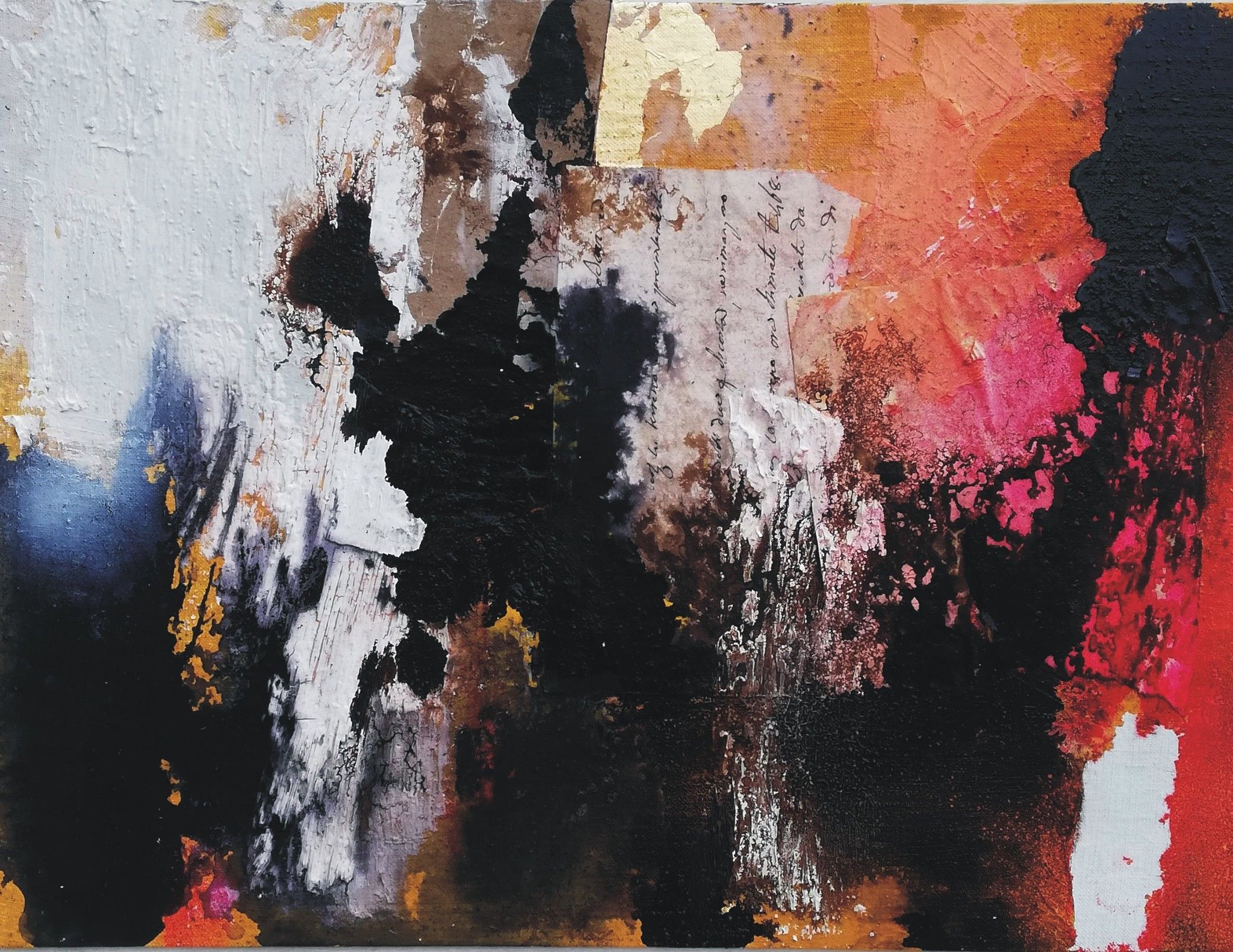 MIXED MEDIA SU CARTONE TELATO  RENATO  GIORGIO ' SENZA  TITOLO  24 '  dimensioni L 30 x H 40 cm.