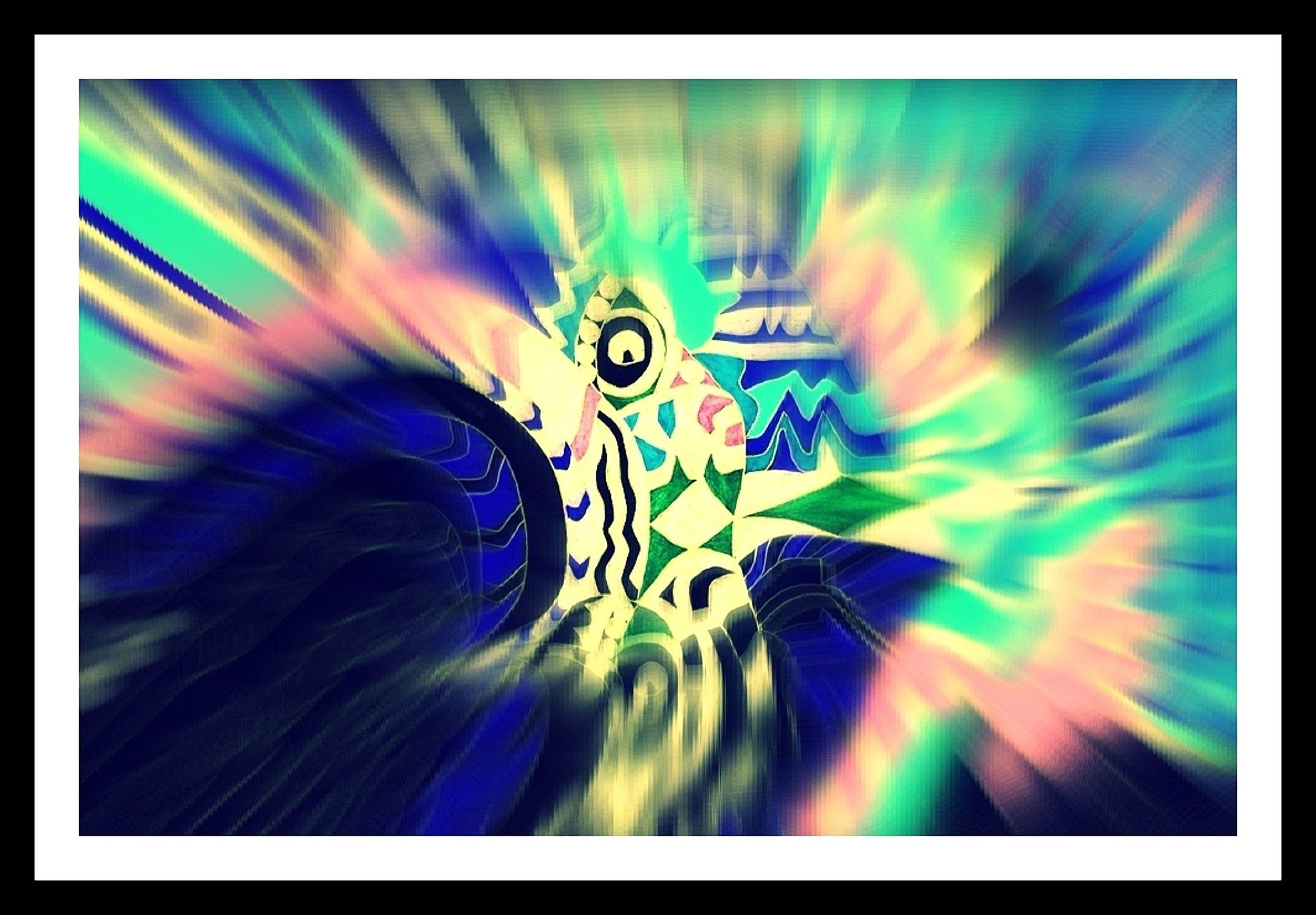DIGITAL ART  ALESSANDRO  BESANA ' I  AM  NOT  BAD  '  dimensioni L 130 x H 100 cm.
