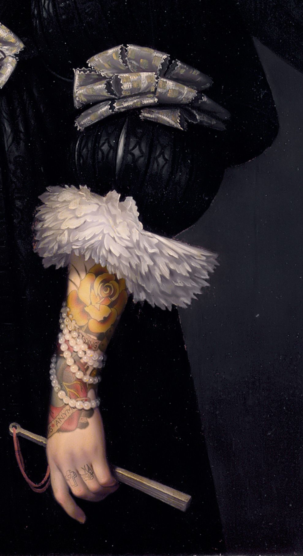 FOTOGRAFIA DIGITALE SU TELA - ARTISTA SLASKY - TITOLO "VENTAGLIO" cm. L 30 x H 60