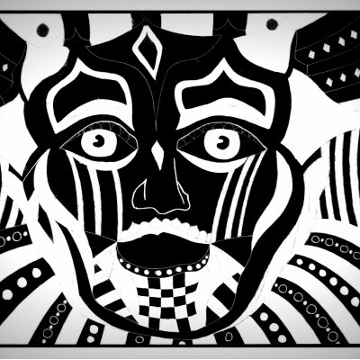 DIGITAL ART ALESSANDRO BESANA ' TOWN MONSTER ' dimensioni L 130 x H 100 cm.