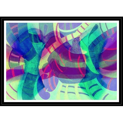 DIGITAL ART ALESSANDRO BESANA ' CATODIC ' dimensioni L 130 x H 100 cm.