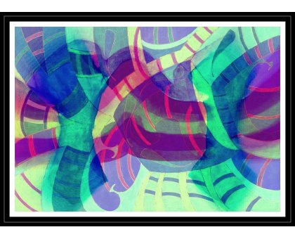 DIGITAL ART ALESSANDRO BESANA ' CATODIC ' dimensioni L 130 x H 100 cm.