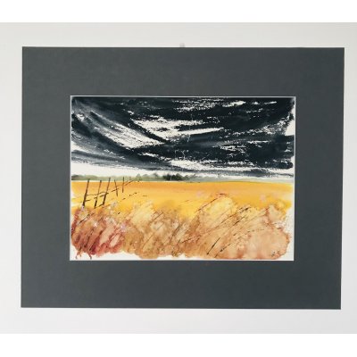 ACQUERELLO SU CARTA ARCHES JESSICA MARIANI ' NUVOLE E FRASTUONO ' dimensioni L 52 x H 42,5 cm.