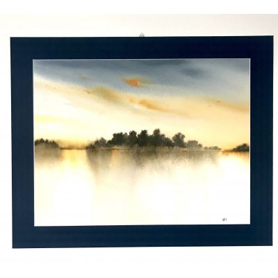 ACQUERELLO SU CARTA ARCHES JESSICA MARIANI ' LUCE ' dimensioni L 52 x H 42,5 cm.