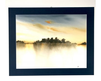 ACQUERELLO SU CARTA ARCHES JESSICA MARIANI ' LUCE ' dimensioni L 52 x H 42,5 cm.