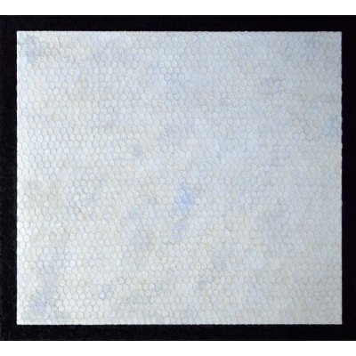 MIXED MEDIA SU TAVOLA RICCARDO VELLUTO ' MONOCROMATISMO IN BIANCO ' dimensioni L 80 x H 90 cm.