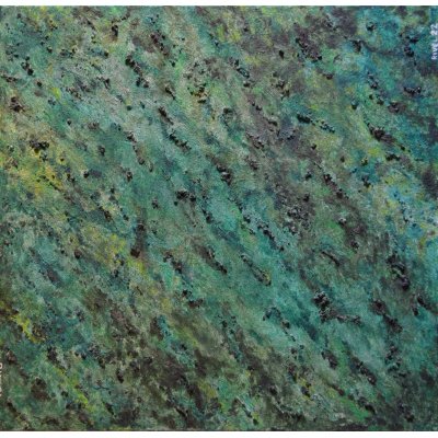 MIXED MEDIA SU TELA RICCARDO VELLUTO ' MONOCROMIA IN VERDE ' dimensioni L 80 x H 90 cm.