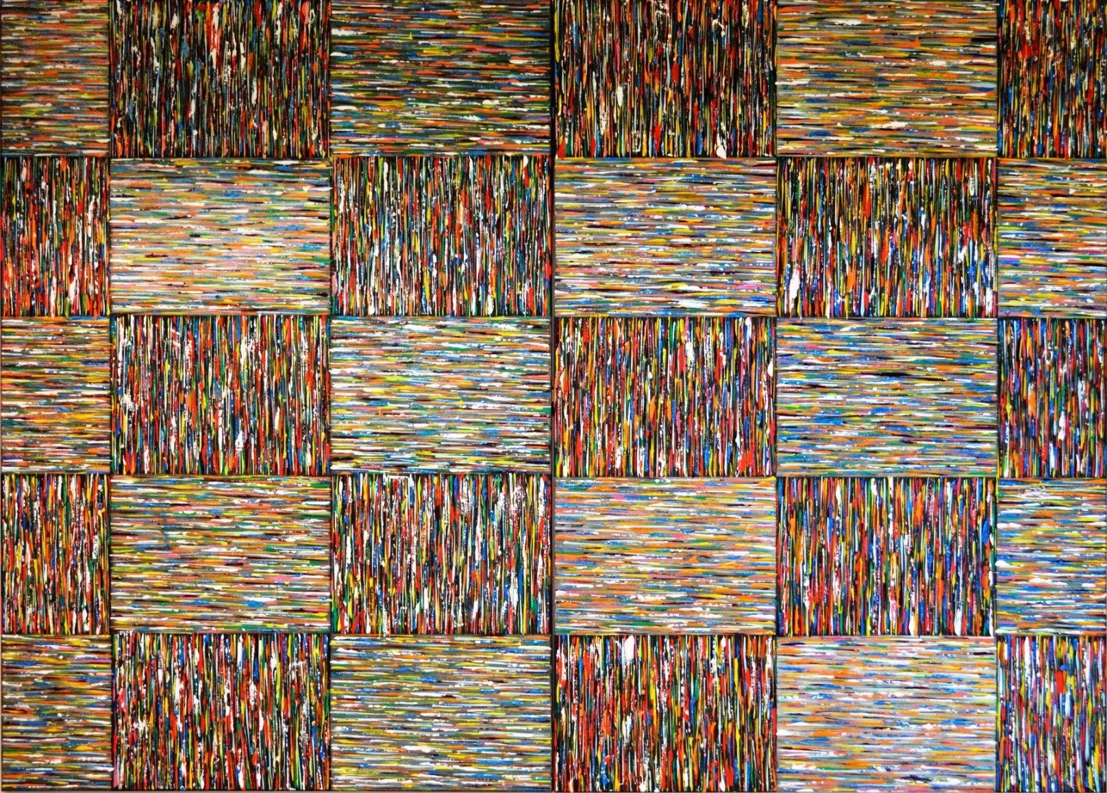 MIXED MEDIA SU TELA  RICCARDO VELLUTO ' LA MIA PANDEMIA '  dimensioni L 70 x H 100 cm.