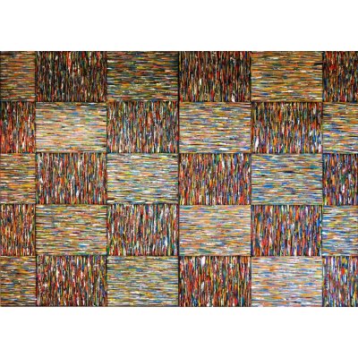 MIXED MEDIA SU TELA RICCARDO VELLUTO ' LA MIA PANDEMIA ' dimensioni L 70 x H 100 cm.