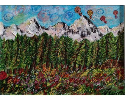 OLIO SU TELA FRANCA FABRIZIO ' RISVEGLIO ' dimensioni L 12 x H 18 cm.