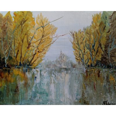 OLIO SU TELA FRANCA FABRIZIO ' RIFLESSO DELL 'ANIMA ' dimensioni L 50 x H 40 cm.