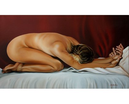 OLIO SU TELA SONIA FIACCHINI ' NUDO 1 ' dimensioni L 120 x H 70 cm.