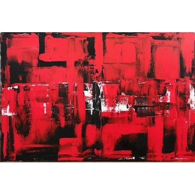 ACRILICO SU TELA SANDRA MENOIA ' LABIRINTO ' dimensioni L 120 x H 80 cm.