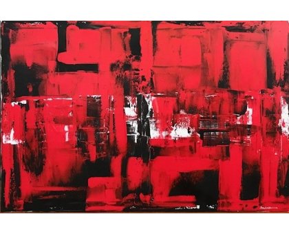 ACRILICO SU TELA SANDRA MENOIA ' LABIRINTO ' dimensioni L 120 x H 80 cm.