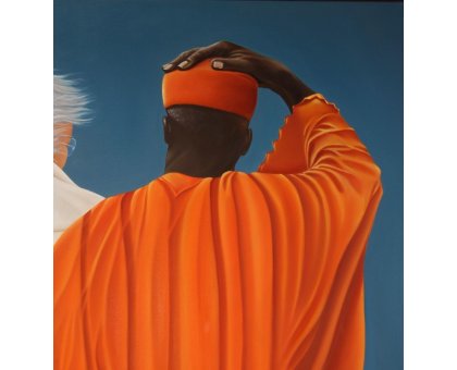 OLIO SU TELA SONIA FIACCHINI ' VENTO ' dimensioni L 60 x H 60 cm.