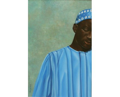 OLIO SU TELA SONIA FIACCHINI ' USCENDO DALLA TELA ' dimensioni L 60 x H 90 cm.