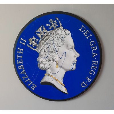 SMALTI SU TELA YURI OLEGOVIC ' THE QUEEN ' dimensioni - diametro 80 cm.