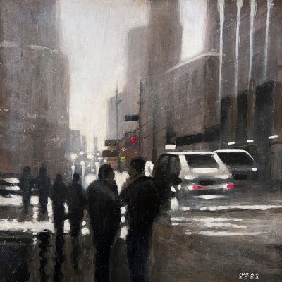 MIXED MEDIA SU TAVOLA STEFANO MARIANI ' APPARENZA 15 ' dimensioni L 38 x H 38 cm.