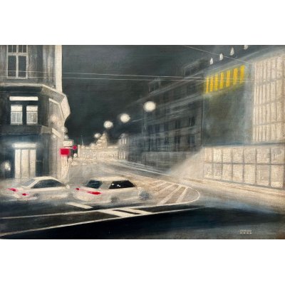 MIXED MEDIA SU TAVOLA STEFANO MARIANI ' APPARENZA 17 ' dimensioni L 34 x H 50 cm.