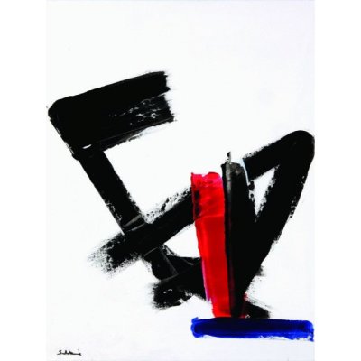 ACRILICO SU TELA SANDRA MENOIA ' LA SEDIA SUL MARE ' dimensioni L 60 x H 80 cm.