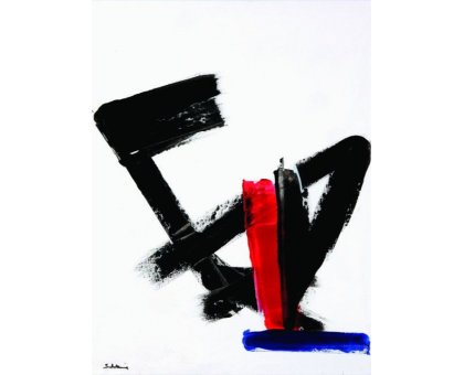 ACRILICO SU TELA SANDRA MENOIA ' LA SEDIA SUL MARE ' dimensioni L 60 x H 80 cm.