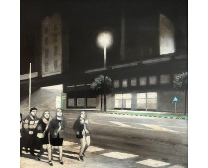 MIXED MEDIA SU TAVOLA STEFANO MARIANI ' CONFINE 17 ' dimensioni L 48 x H 48 cm.