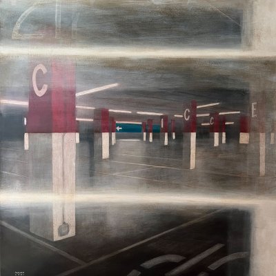 MIXED MEDIA SU TAVOLA STEFANO MARIANI ' CONFINE 23 ' dimensioni L