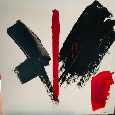 ACRILICO SU TELA SANDRA MENOIA ' STECCO GELATO ' dimensioni L 70 x H 70 cm.