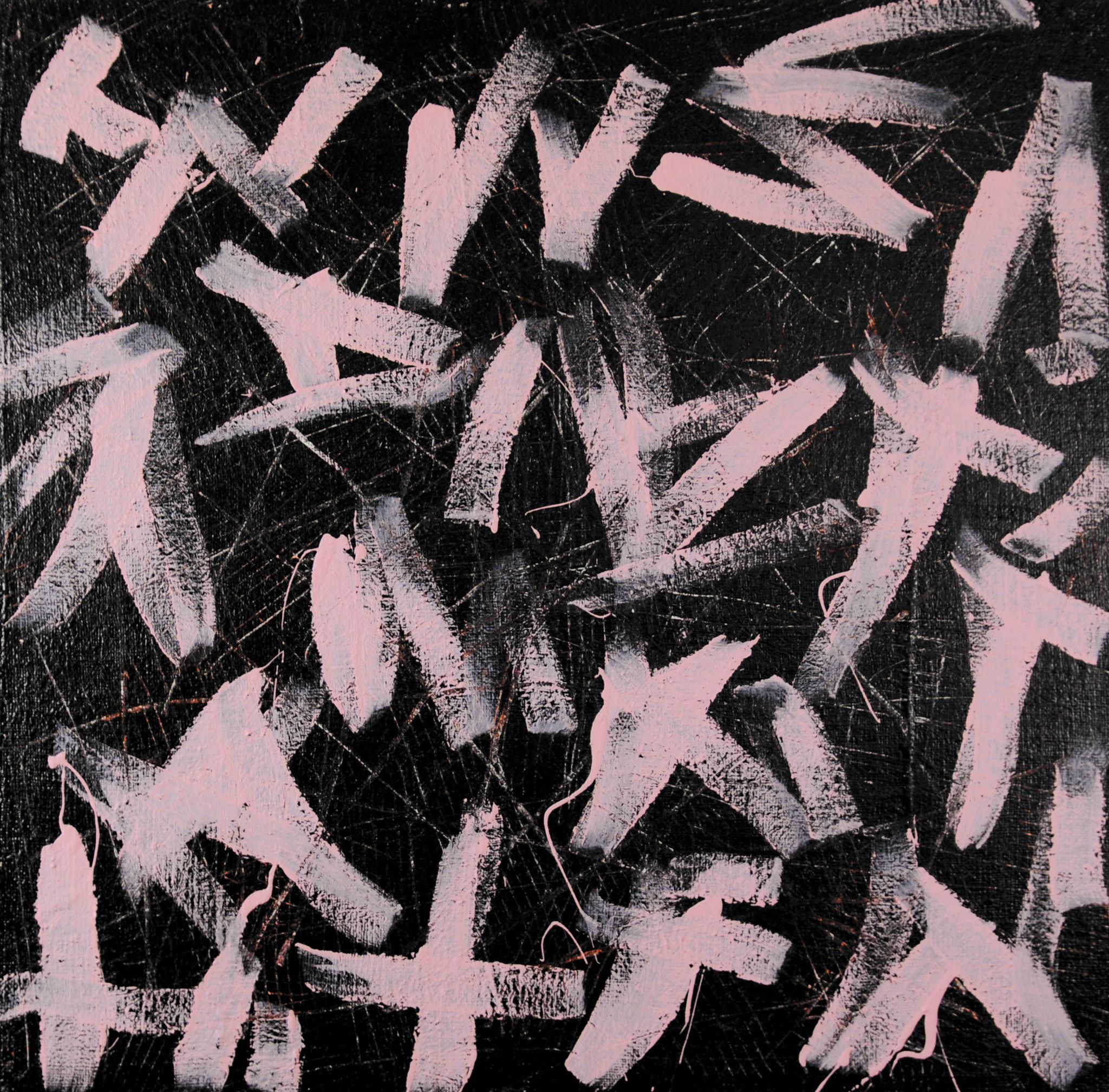 ACRILICO SU TELA  MARCO  PANIGHINI ' ARTWORK  00112  '  dimensioni L 100 x H 100 cm.