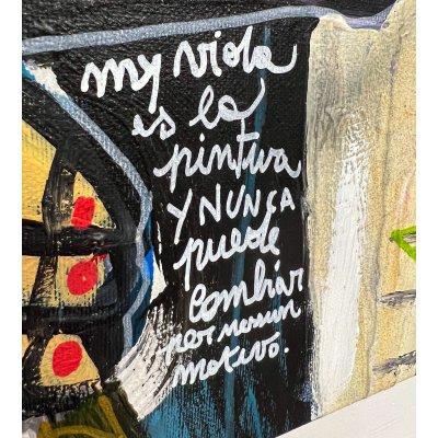 ACRILICO SU TELA ALESSANDRO SIVIGLIA ' LOVE F*** ' dimensioni L 83 x H 78 cm.