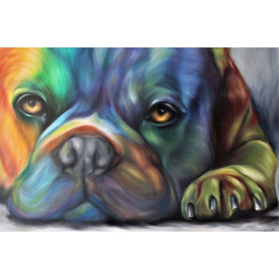 OLIO SU TELA GIUSI VELLONI ' RAMBO ' dimensioni L 110 x H 160 cm.