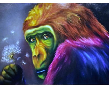 OLIO SU TELA GIUSI VELLONI ' HO CREDUTO FOSSE NEVE ' dimensioni L 50 x H 70 cm.